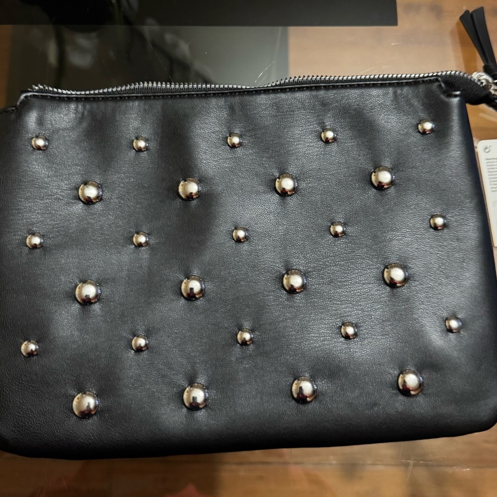 Black Studded Clutch Bag